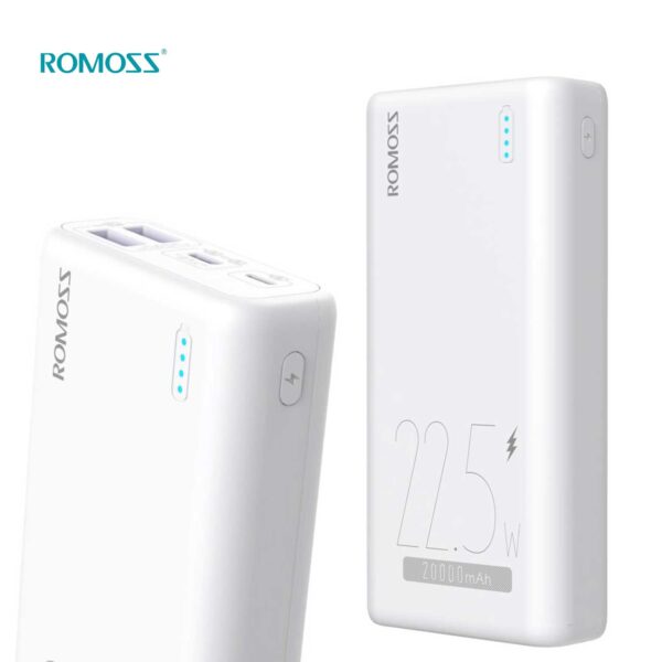Romoss Psl20 Simple 20 With 3 Input Power Bank 20000mah 22.5w Pd Super Fast Charging