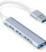 4 Port Usb 3.0 Ultra Slim Portable Hub Aluminum Alloy