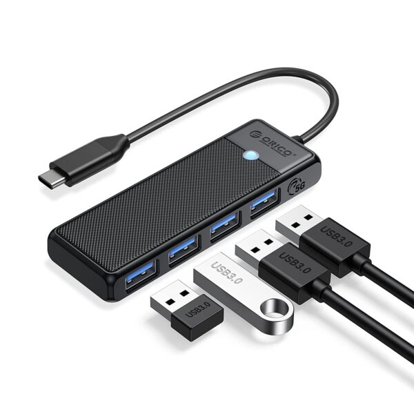 Orico Type-c To Usb Hub 3.0 4 Ports Papw4a-c3-015-bk-ep Black