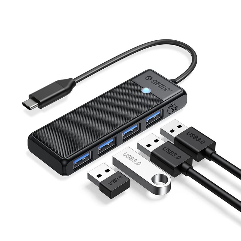 Orico Type-c To Usb Hub 3.0 4 Ports Papw4a-c3-015-bk-ep Black